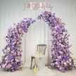 US Seller – Purple Rose Wedding Arch Flowers, Artificial Rose Archway Décor, Flower Row Arrangement for Wedding Ceremony (6ft + 7ft)