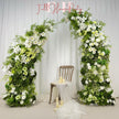 White Floral & Greenery Arch: Wedding Flower Arrangement (6ft + 7ft)