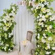 White Floral & Greenery Arch: Wedding Flower Arrangement (6ft + 7ft)