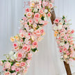 US Seller | Blush Pink Rose Wedding Arch Flowers, Artificial Floral Runner, Table Centerpiece & Flower Row Décor for Parties  Events