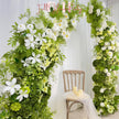 DIY Wedding Flower Arch: Silk Floral Row Arrangement