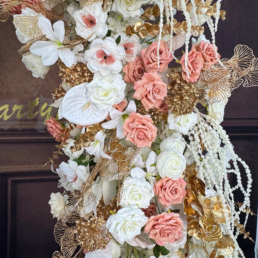 Vintage Caramel Floral Arch