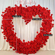 US Seller-(7.2 ft × 7.2 ft)-5D Luxury Red Heart-Shaped Floral Arch– Romantic Wedding Backdrop, Proposal Decoration, Engagement Event Display
