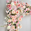 Blush Pink Rose & Wildflower Garland: Wedding Table Centerpiece