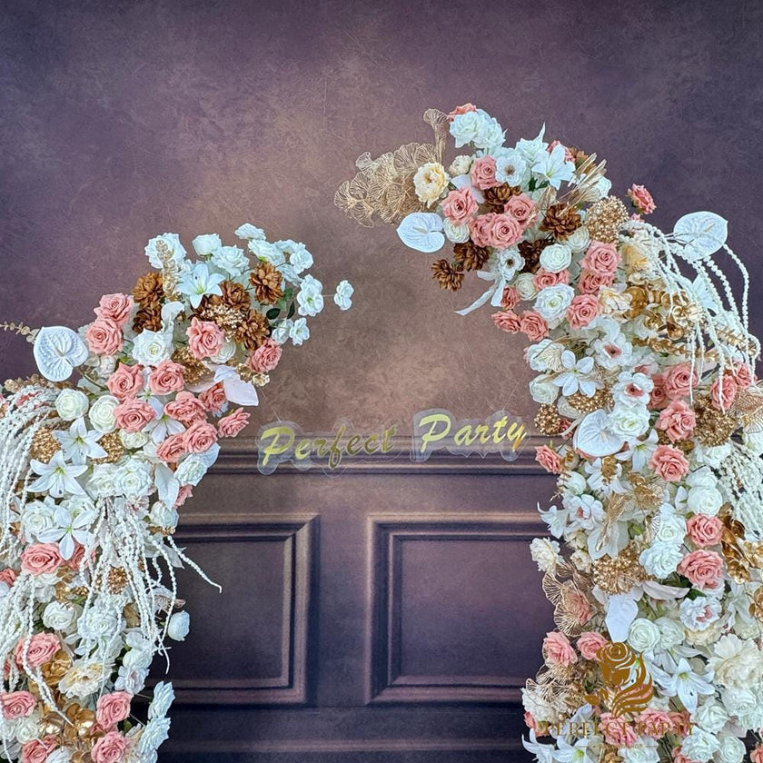 Vintage Caramel Floral Arch
