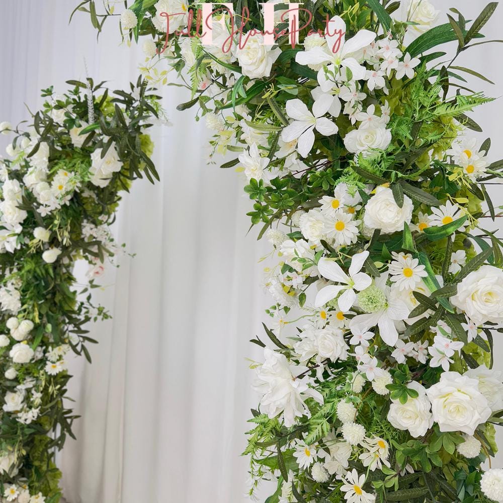 Ivory Rose Wedding Arch Flower Arrangement: 6ft & 7ft Archway