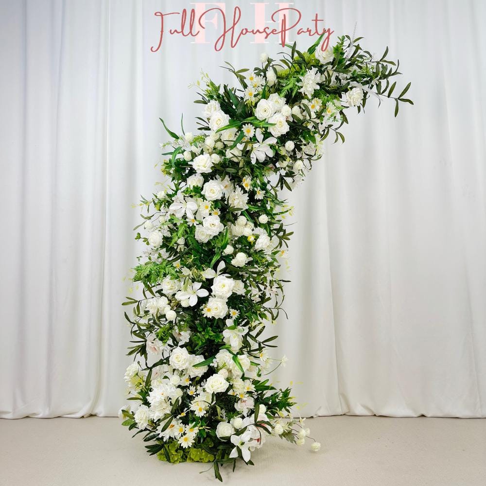 Ivory Rose Wedding Arch Flower Arrangement: 6ft & 7ft Archway