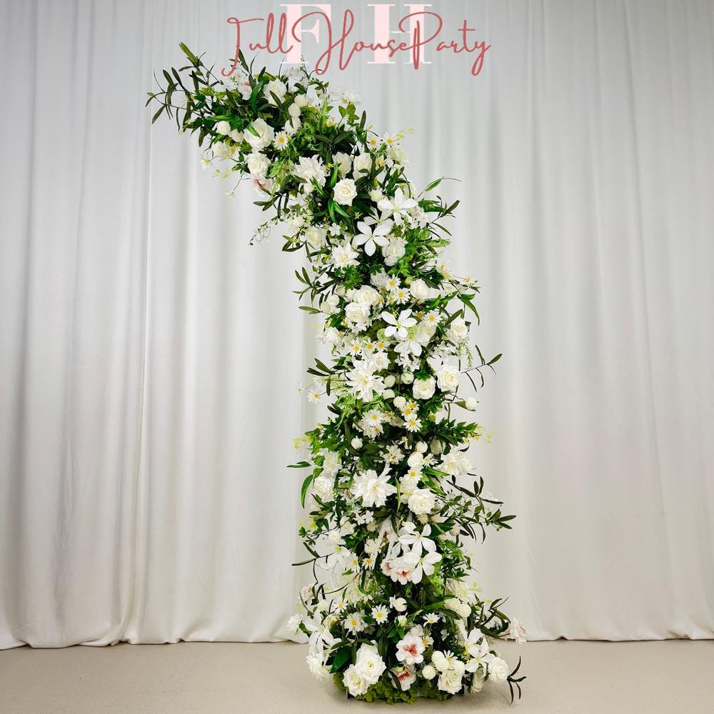 Ivory Rose Wedding Arch Flower Arrangement: 6ft & 7ft Archway
