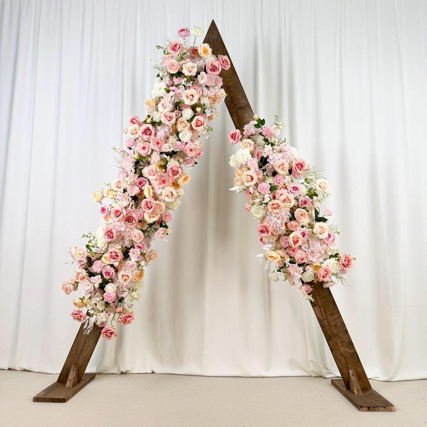 US Seller | Blush Pink Rose Wedding Arch Flowers, Artificial Floral Runner, Table Centerpiece & Flower Row Décor for Parties  Events