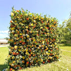 8x8 ft Rose Flower Wall: Fabric Wedding Photo Backdrop