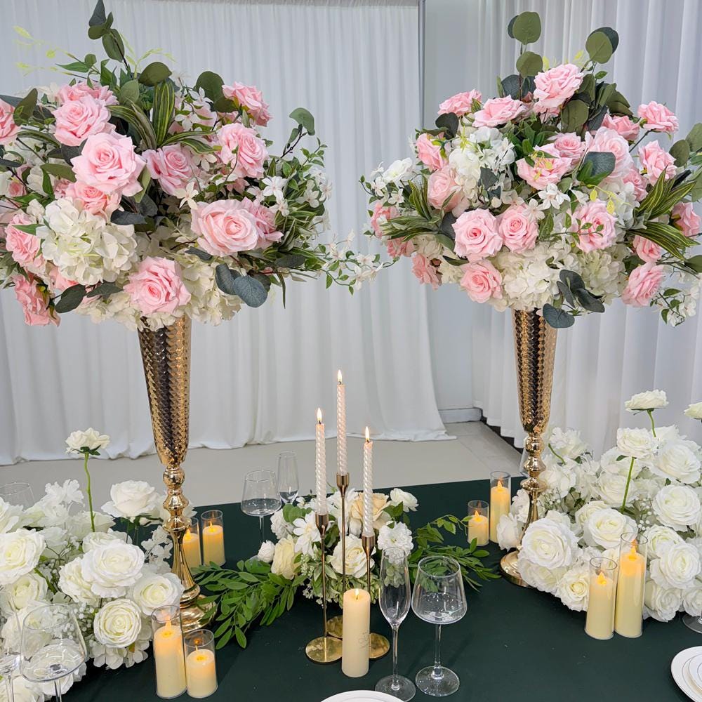 24'' Blush Rose Floral Hemispheres (2-Pack)