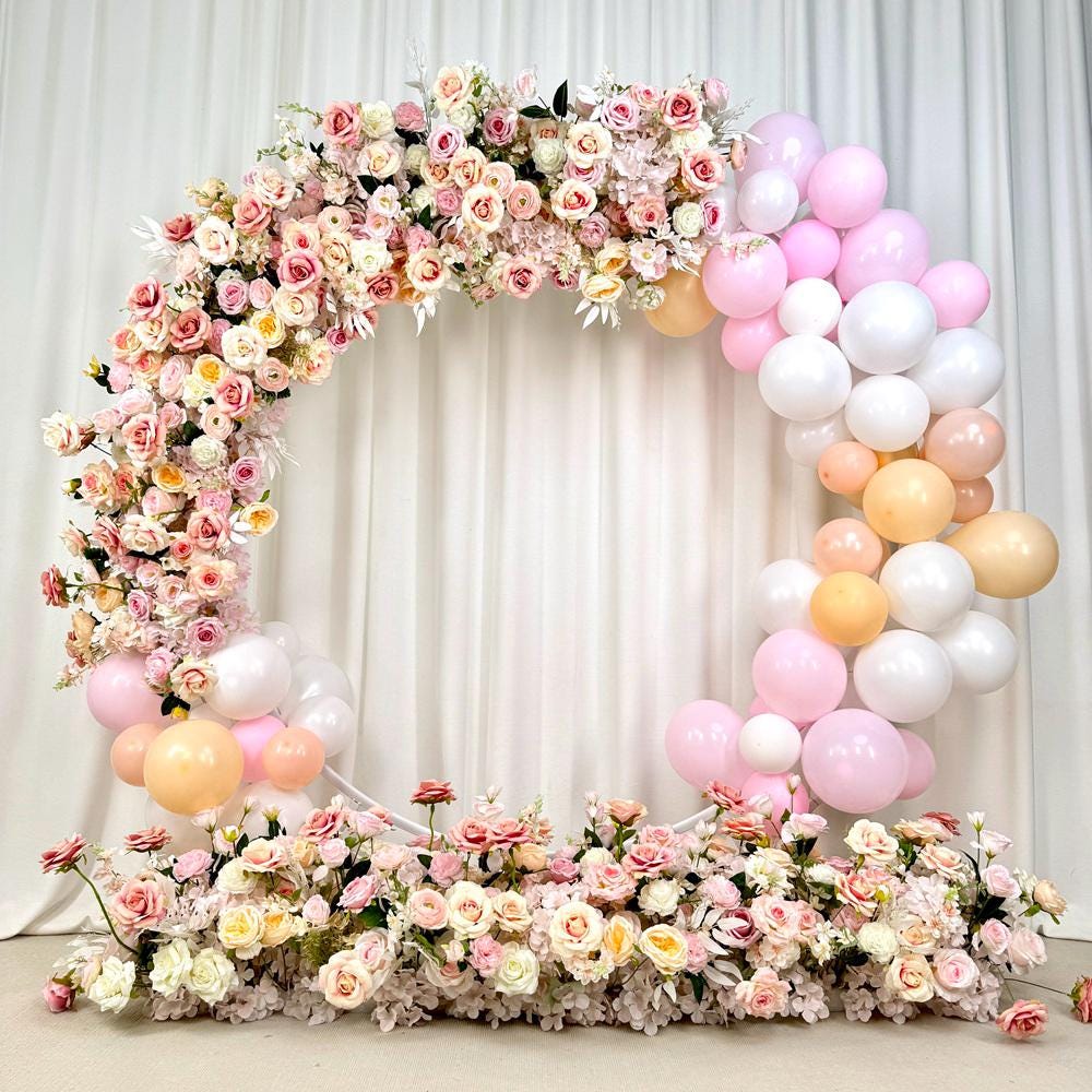 wildflower wedding arbor arrangement for rustic ceremony backdrops and event decor