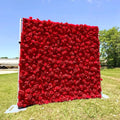 Ships from USA |3D Rose Flower Wall 8*8ft - Flower Wall Rolling Up Curtain Wall, Fabric Flower Wall, Wedding Party Photo Backdrop