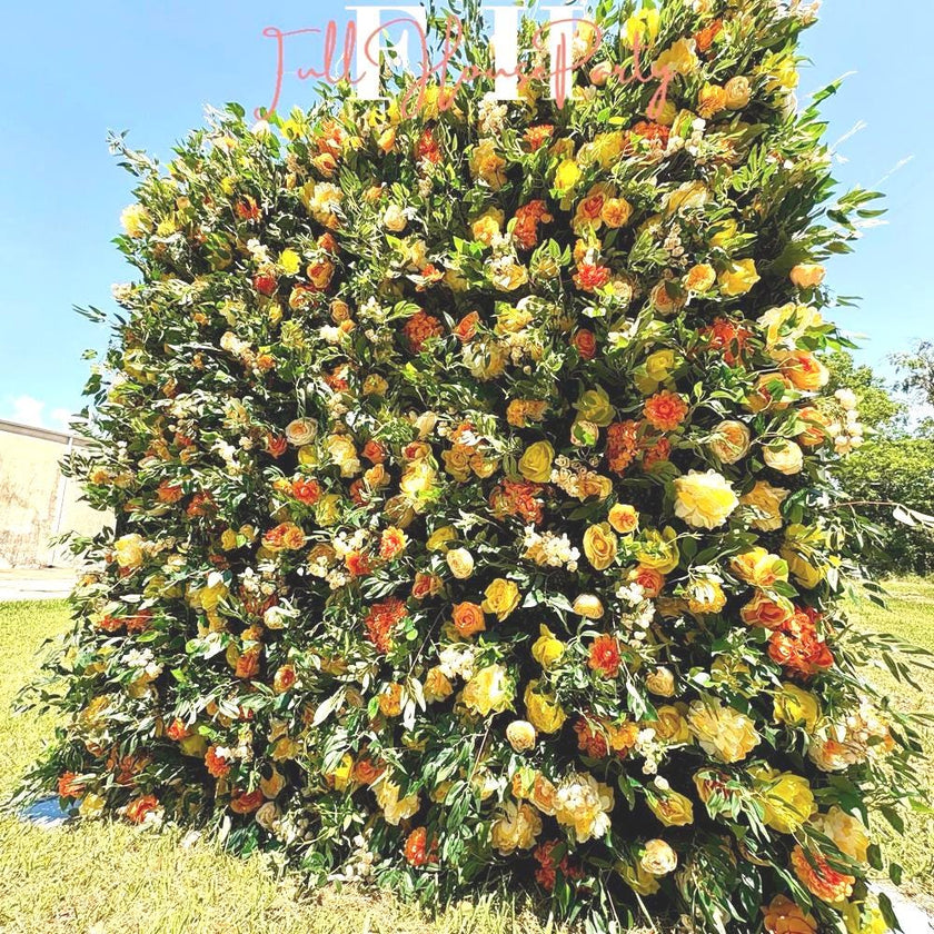 8x8 ft Rose Flower Wall: Fabric Wedding Photo Backdrop