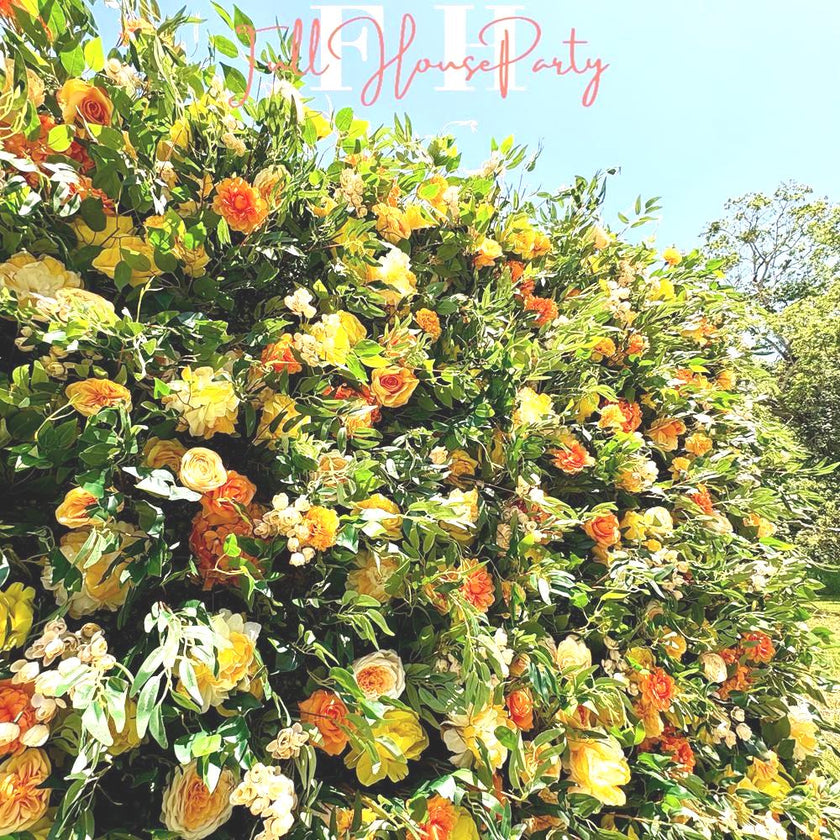 8x8 ft Rose Flower Wall: Fabric Wedding Photo Backdrop