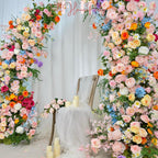 US Seller-Wildflower-Inspired Spring and Summer Wedding Arch Décor.Wedding Archway Artificial  Rose  Archway,Flower Row Arrrangement