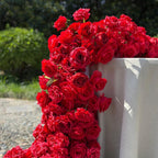 US Seller/ Burgundy Red Rose Wedding Arch, Artificial Floral Table Arrangement, Garland, Flower Row Decoration  Wedding Table Center Piece