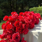 US Seller/ Burgundy Red Rose Wedding Arch, Artificial Floral Table Arrangement, Garland, Flower Row Decoration  Wedding Table Center Piece