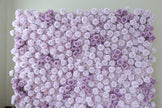 US Seller--8x8ft Romantic Lilac Purple Flower Wall 8x8ft, Rolling Curtain Backdrop, Artificial Fabric Flower Wall for Weddings & Events
