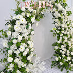 US Seller – White Rose Wedding Arch for Fall Weddings, Floral Backdrop for Weddings, Events & Outdoor Parties