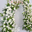 US Seller – White Rose Wedding Arch for Fall Weddings, Floral Backdrop for Weddings, Events & Outdoor Parties
