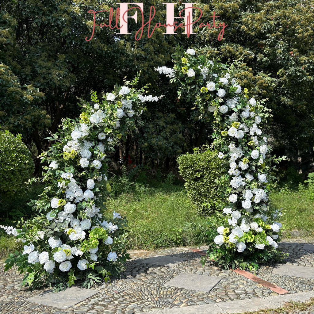 US Seller | Wedding Archway with Spring Flowers | Rustic Boho Wedding Backdrop | Ceremony Floral Arch | Party Decoration（6Ft+7Ft）