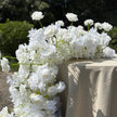 US Seller --White Flower Garland for Wedding Arch, Table Flower Runner, Wedding Centerpiece Table Runner, Flower Row for Wedding Aisle