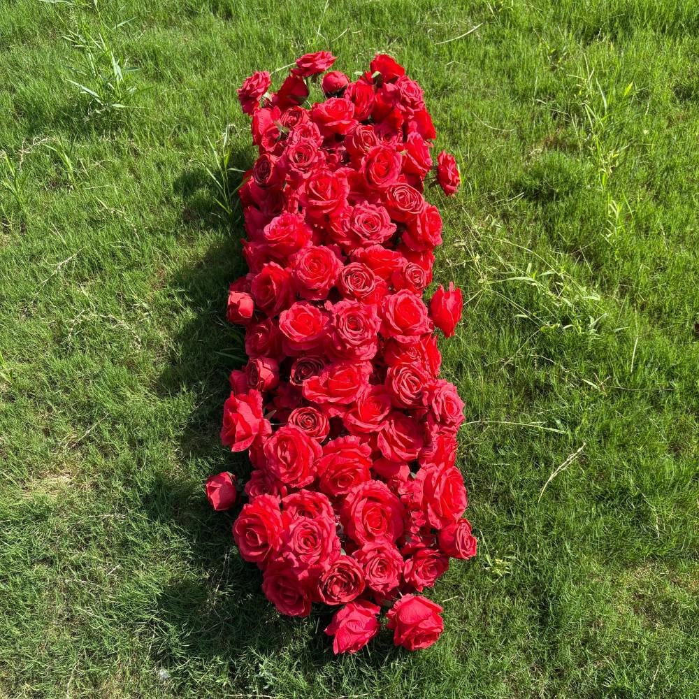 US Seller/ Burgundy Red Rose Wedding Arch, Artificial Floral Table Arrangement, Garland, Flower Row Decoration  Wedding Table Center Piece