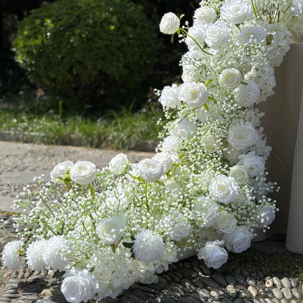 Baby’s Breath Garland, Wedding Arch Décor, Table Flower Runner, Centerpiece Garland, Floral Row for Wedding Aisle