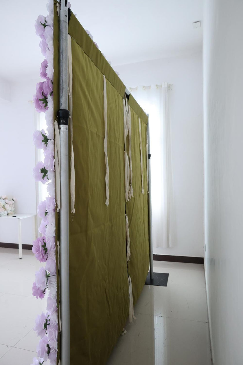 US Seller--8x8ft Romantic Lilac Purple Flower Wall 8x8ft, Rolling Curtain Backdrop, Artificial Fabric Flower Wall for Weddings & Events