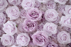 US Seller--8x8ft Romantic Lilac Purple Flower Wall 8x8ft, Rolling Curtain Backdrop, Artificial Fabric Flower Wall for Weddings & Events