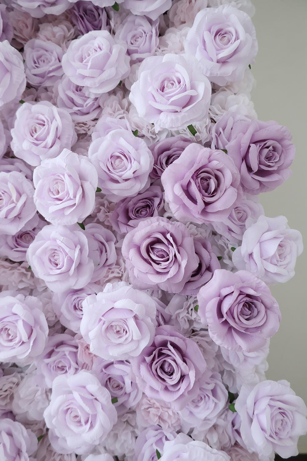 50% Off | Ships from Houston/8x8ft Romantic Lilac Purple Flower Wall,Rolling Curtain Backdrop, Artificial Fabric Flower Wall for Weddings