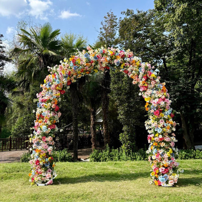 US Seller – Wildflower-Inspired Wedding Flowers, Artificial Floral Table Runner, Rustic Flower Row Arrangement for Party & Stage Décor