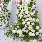 US Seller – White Rose Wedding Arch for Fall Weddings, Floral Backdrop for Weddings, Events & Outdoor Parties