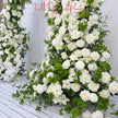 US Seller – White Rose Wedding Arch for Fall Weddings, Floral Backdrop for Weddings, Events & Outdoor Parties