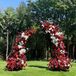 U.S. Local Stock-Burgundy Rose Wedding Spring and Summer Wedding Arch Décor.Wedding Archway Artificial Rose Archway,Flower Row Arrrangement