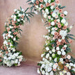 Rustic Brown & White Flower Arch Backdrop