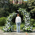US Seller | Wedding Archway with Spring Flowers | Rustic Boho Wedding Backdrop | Ceremony Floral Arch | Party Decoration（6Ft+7Ft）
