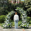 US Seller | Wedding Archway with Spring Flowers | Rustic Boho Wedding Backdrop | Ceremony Floral Arch | Party Decoration（6Ft+7Ft）