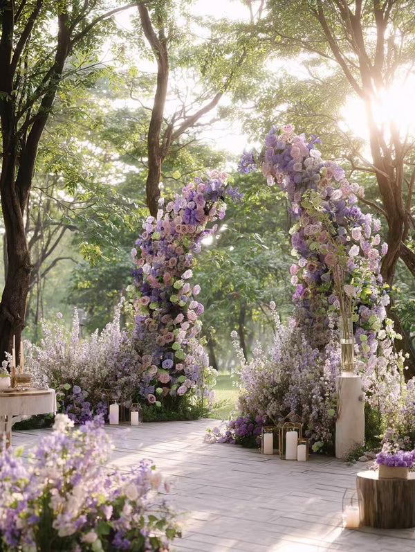 Purple Rose Horn-Shaped Arch