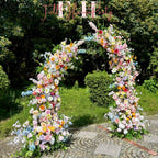Wildflower-Inspired Spring and Summer Wedding Arch Décor.Wedding Archway Artificial Rose Archway,Flower Row Arrrangement