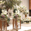 Gold Square Wedding Pedestal Stand Set