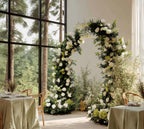 US Seller | Wedding Archway with Spring Flowers | Rustic Boho Wedding Backdrop | Ceremony Floral Arch | Party Decoration（6Ft+7Ft）