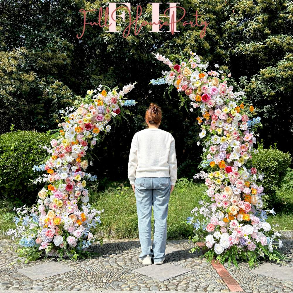 Ships from USA/Wildflower-Inspired Spring and Summer Wedding Arch Décor.Wedding Archway Artificial  Rose  Archway,Flower Row Arrrangement