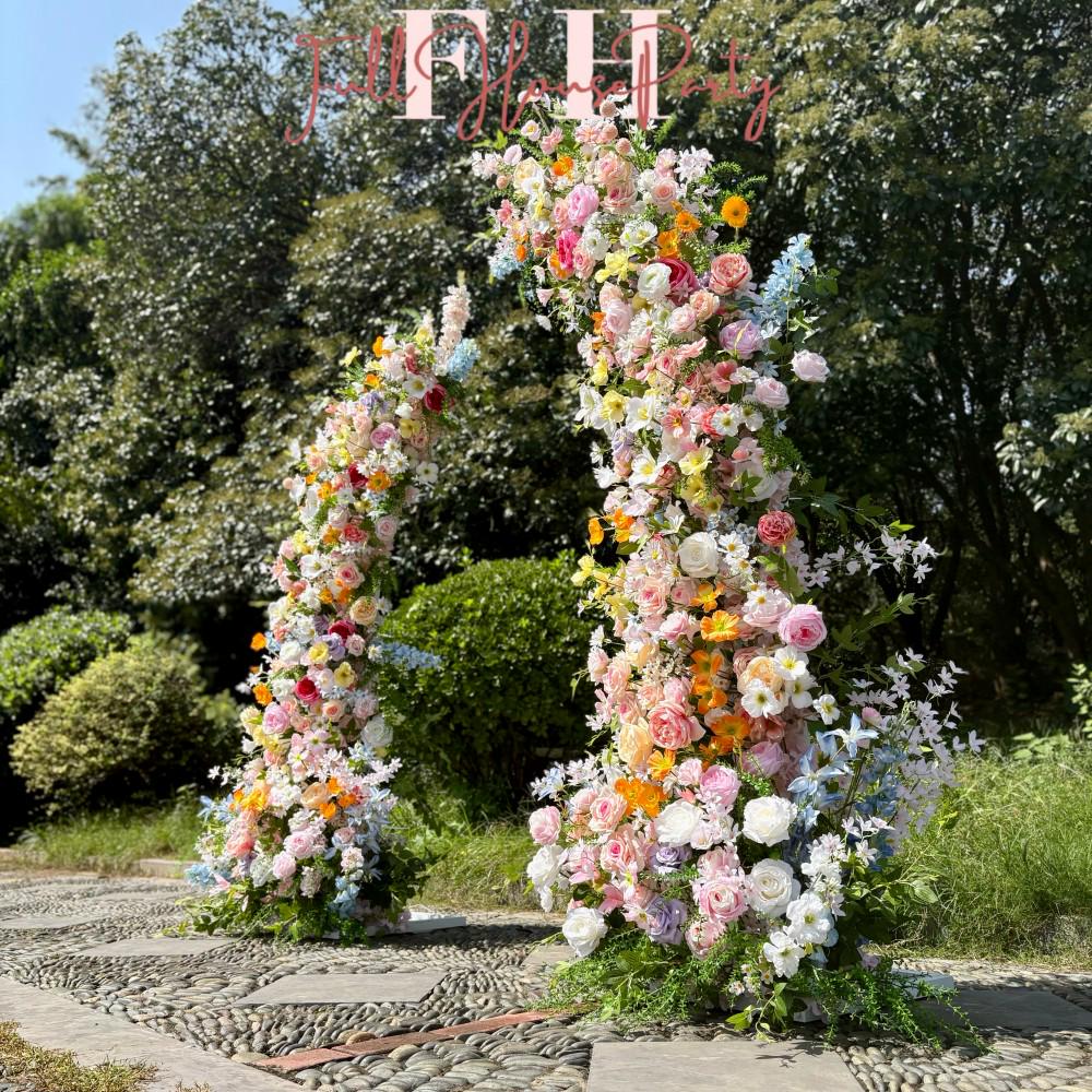 Ships from USA/Wildflower-Inspired Spring and Summer Wedding Arch Décor.Wedding Archway Artificial  Rose  Archway,Flower Row Arrrangement