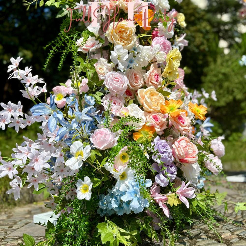 Ships from USA/Wildflower-Inspired Spring and Summer Wedding Arch Décor.Wedding Archway Artificial  Rose  Archway,Flower Row Arrrangement