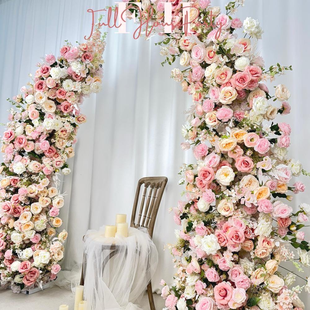 Ships from USA/Blush Pink Wedding Arch Flowers – Spring-Inspired Floral Arrangement for Ceremony Arches, Columns & Backdrops