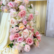 Ships from Houston / Blush Pink Rose Cascading Floral Runner & Wedding Arch Flowers | Artificial Floral Runner Table Centerpiece Décor