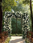 Minimalist Forest Rose Arch Garland for Weddings & Events