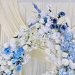 Fresh Blue Gradient Floral Arch Backdrop